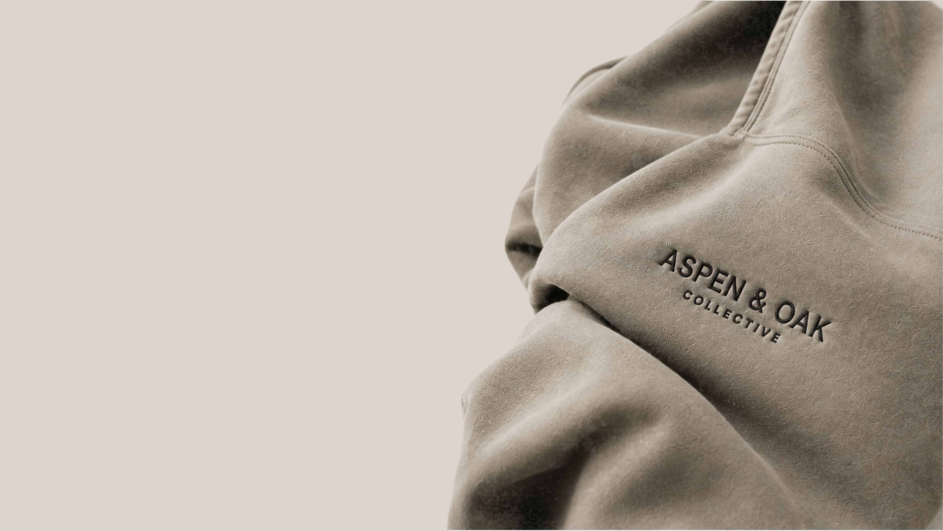 Close-up of an Aspen & Oak embroidered sweatshirt