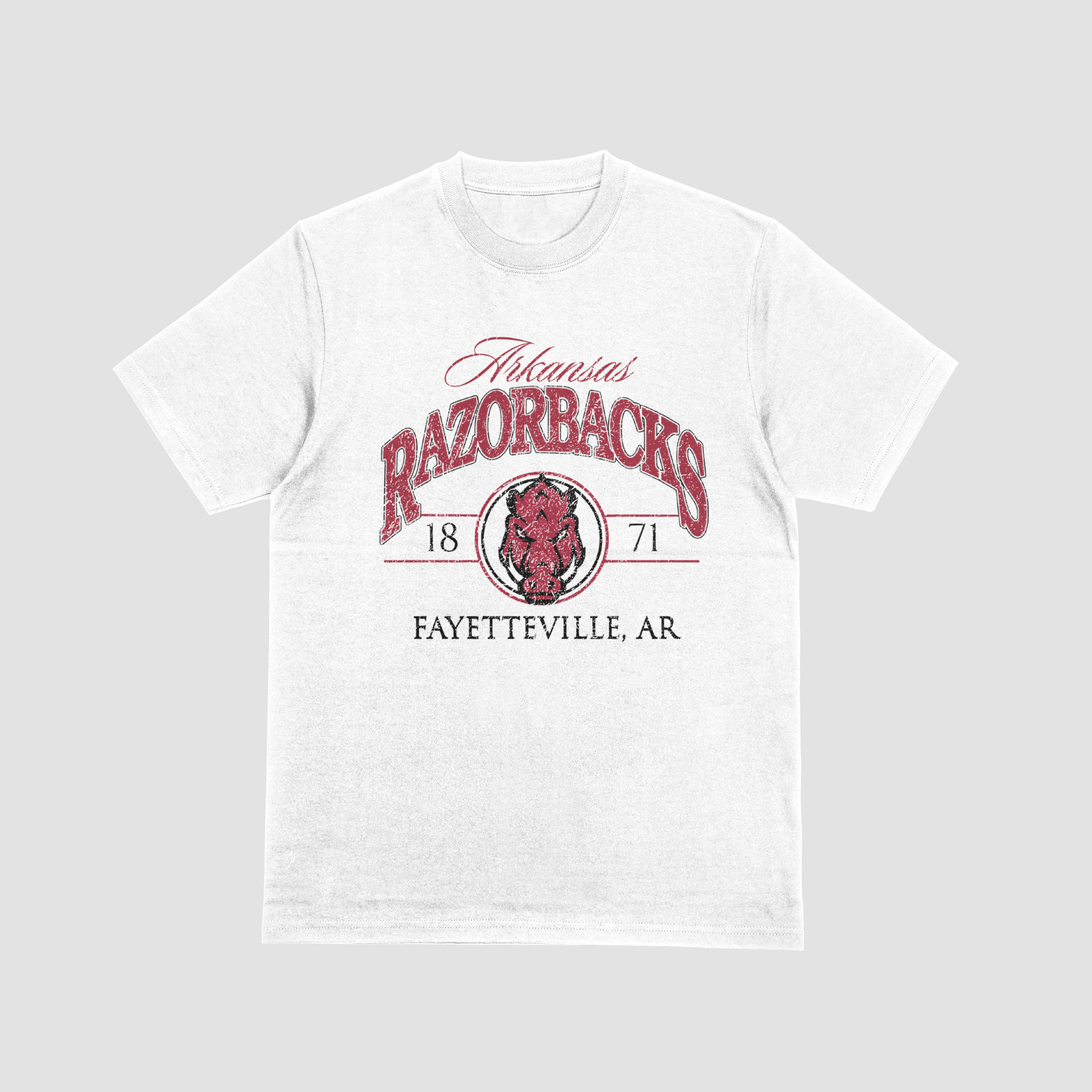 Oversized University of Arkansas Razorbacks Graphic T-Shirt - Collegiate Crew
