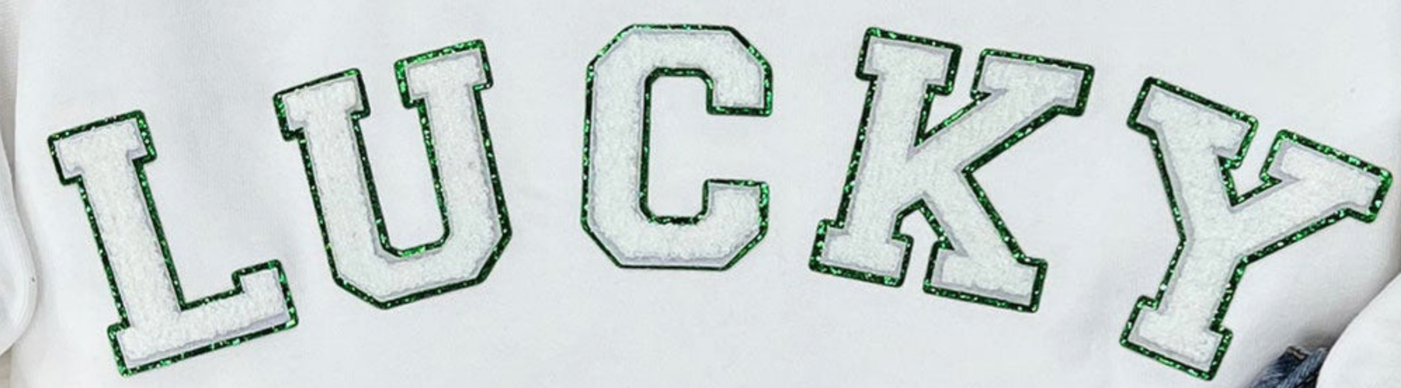 LUCKY Chenille & Glitter Sweatshirt