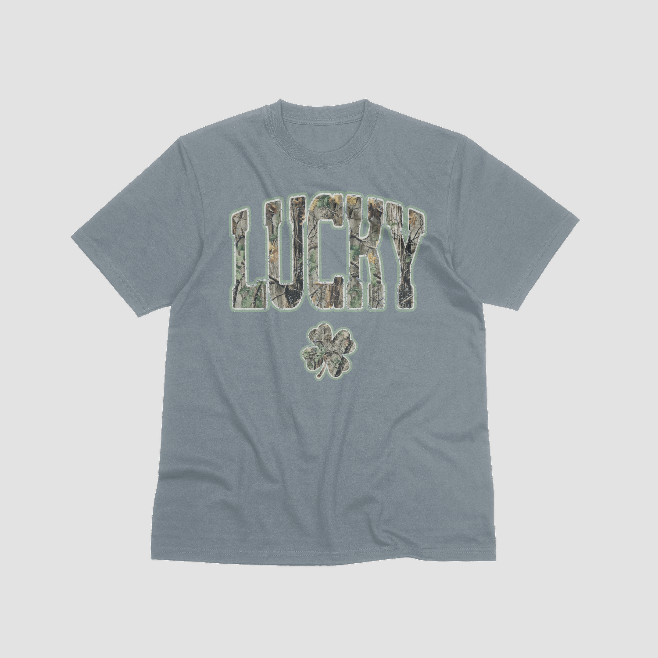Lucky Camo Shamrock Graphic Tee – Vintage St. Patrick’s Day Shirt