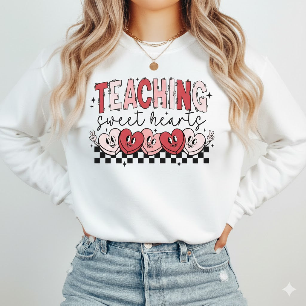 Teaching Sweethearts Shirt - Retro Teacher Valentine T-shirt
