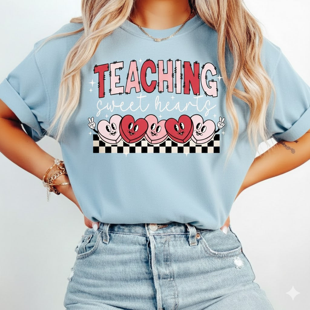 Teaching Sweethearts Shirt - Retro Teacher Valentine T-shirt