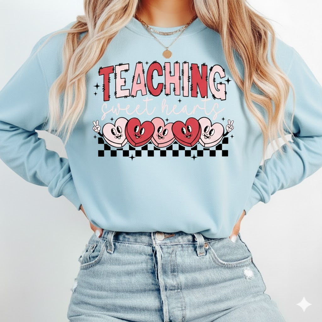 Teaching Sweethearts Shirt - Retro Teacher Valentine T-shirt